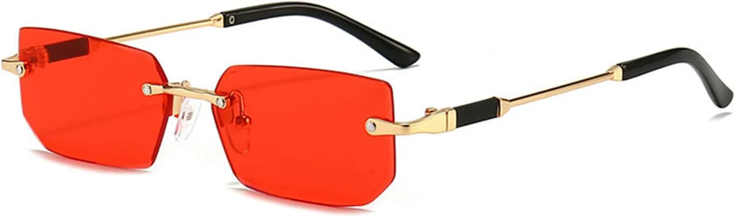 

Солнцезащитные очки без оправы, прямоугольные, мужские и женские, в стиле ретро, ​​квадратные, солнцезащитные очки в стиле Y2k, тонированные очки helena, C6