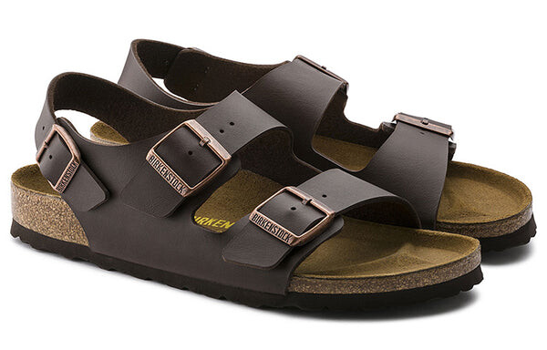 Тапочки milano birko-flor sandals 'dark brown' Birkenstock, коричневый — фото 4