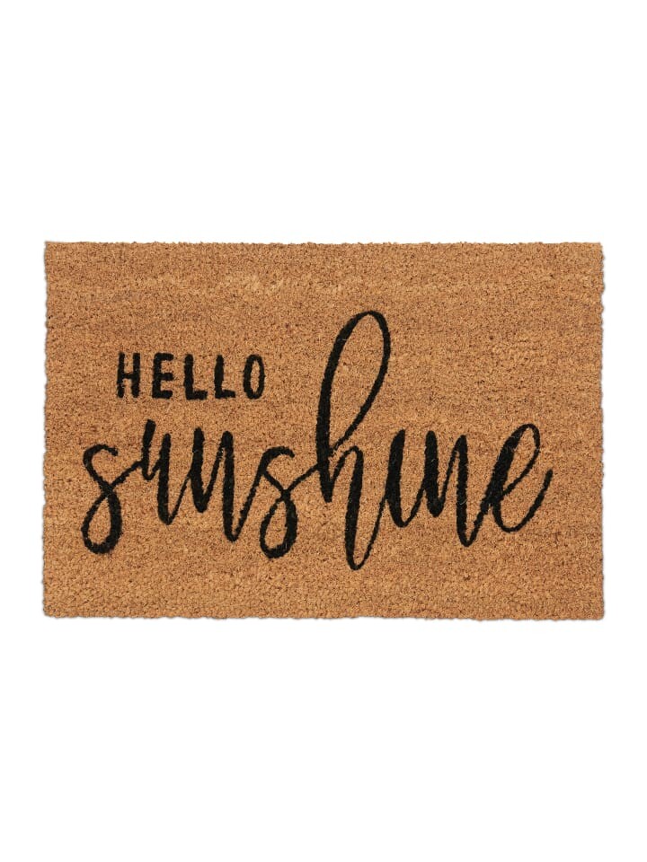 

Коврик relaxdays Hello Sunshine, цвет natur/schwarz - 60 x 40 cm