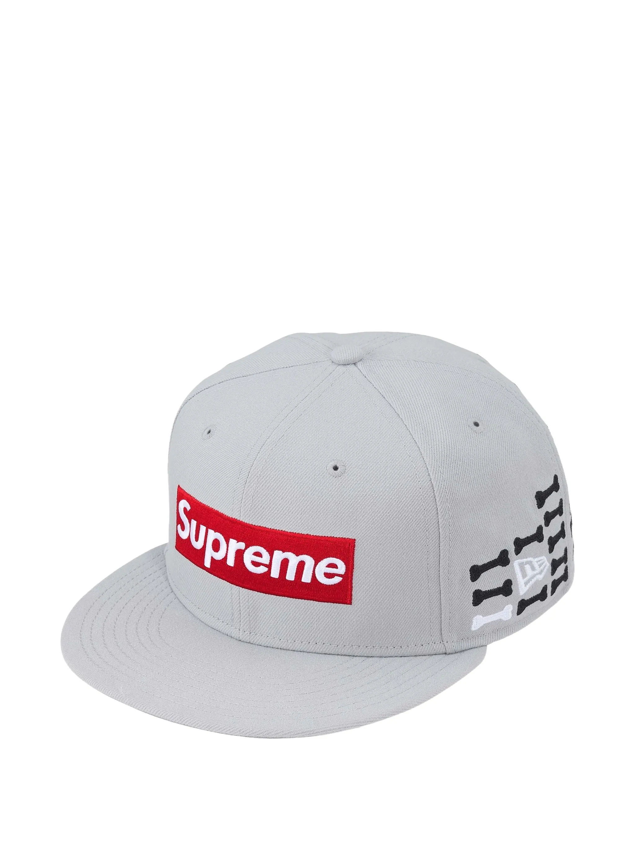 

Кепка Bones Box с логотипом из коллаборации с New Era Supreme, серый