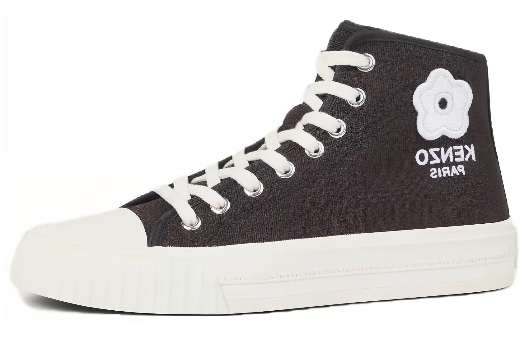 Кроссовки Boke с вышитыми цветами KENZO, Black
