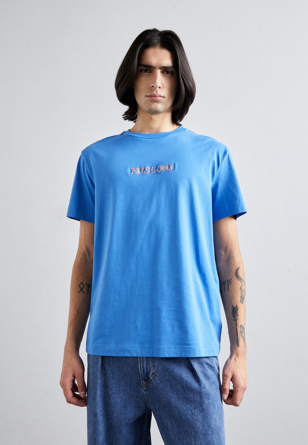 

Футболка с принтом SHORT SLEEVE Missoni, цвет super sonic blue