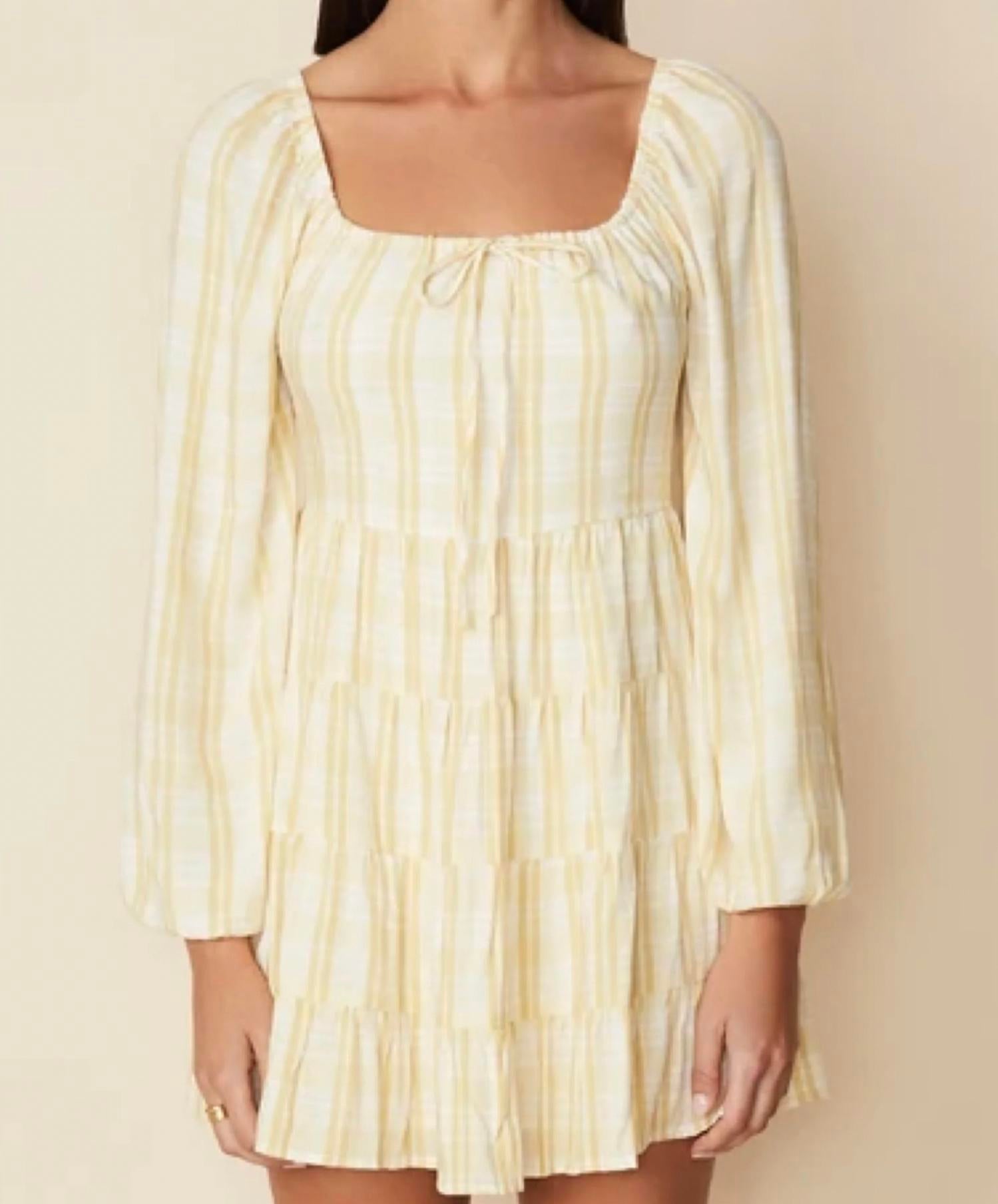 

Мини-платье Naline в клетку с принтом Hamptons FAITHFULL THE BRAND, цвет hamptons check print