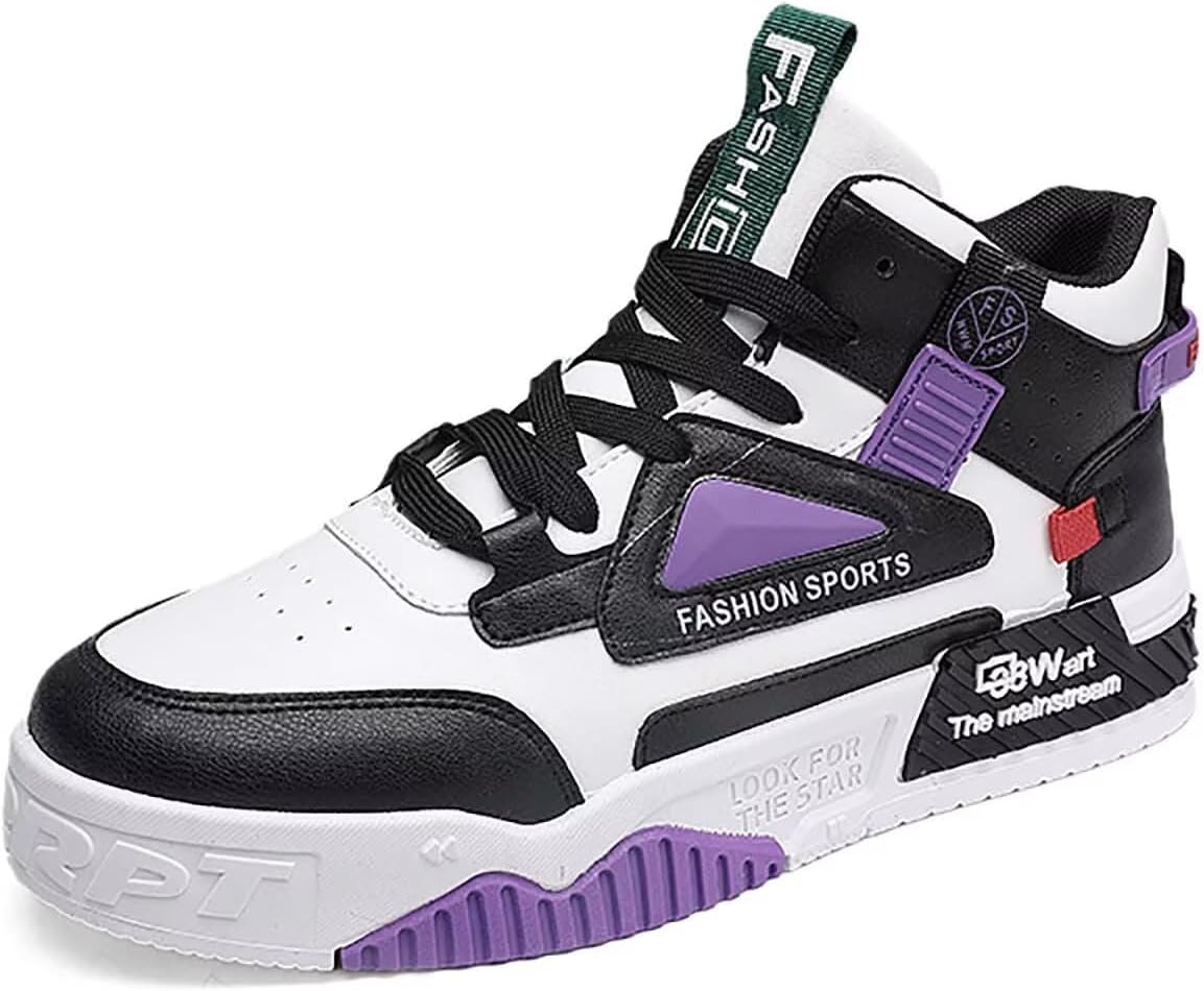 

Мужские кроссовки TERBOFIN средней высоты, модные, для повседневной ходьбы и скейтборда, удобные, белый/черный