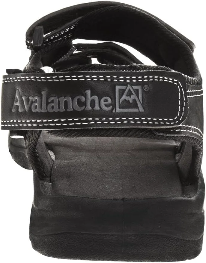 Мужские уличные сандалии Avalanche с рыбачьим дизайном и застежкой на липучке для походов, прогулок и пляжа, сандалии для взрослых, черный — фото 2