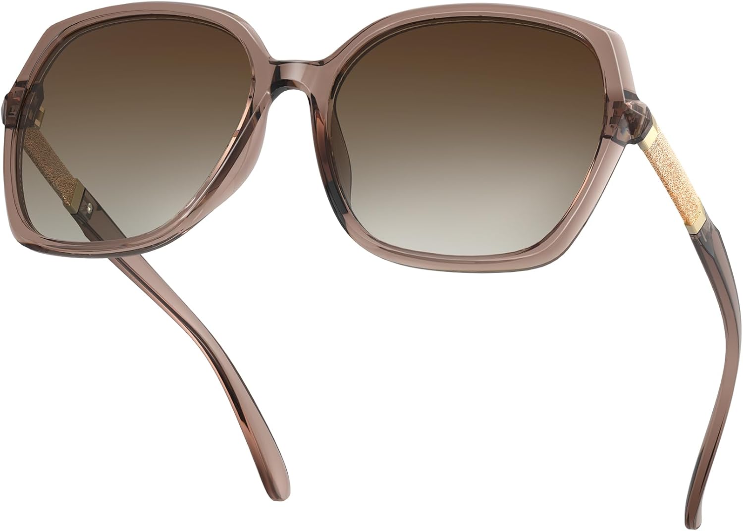 

Классические поляризованные солнцезащитные очки KALIYADI для женщин, модные квадратные солнцезащитные очки с блестящей оправой и защитой UV400, 02 Tawny Frame Tawny Lens