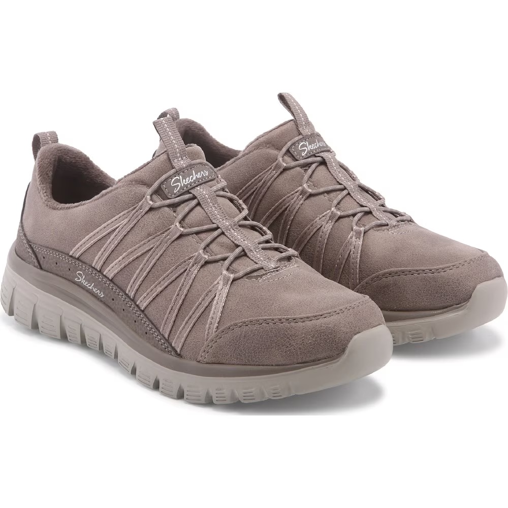 Изящные уютные кроссовки-слипоны Skechers, серый