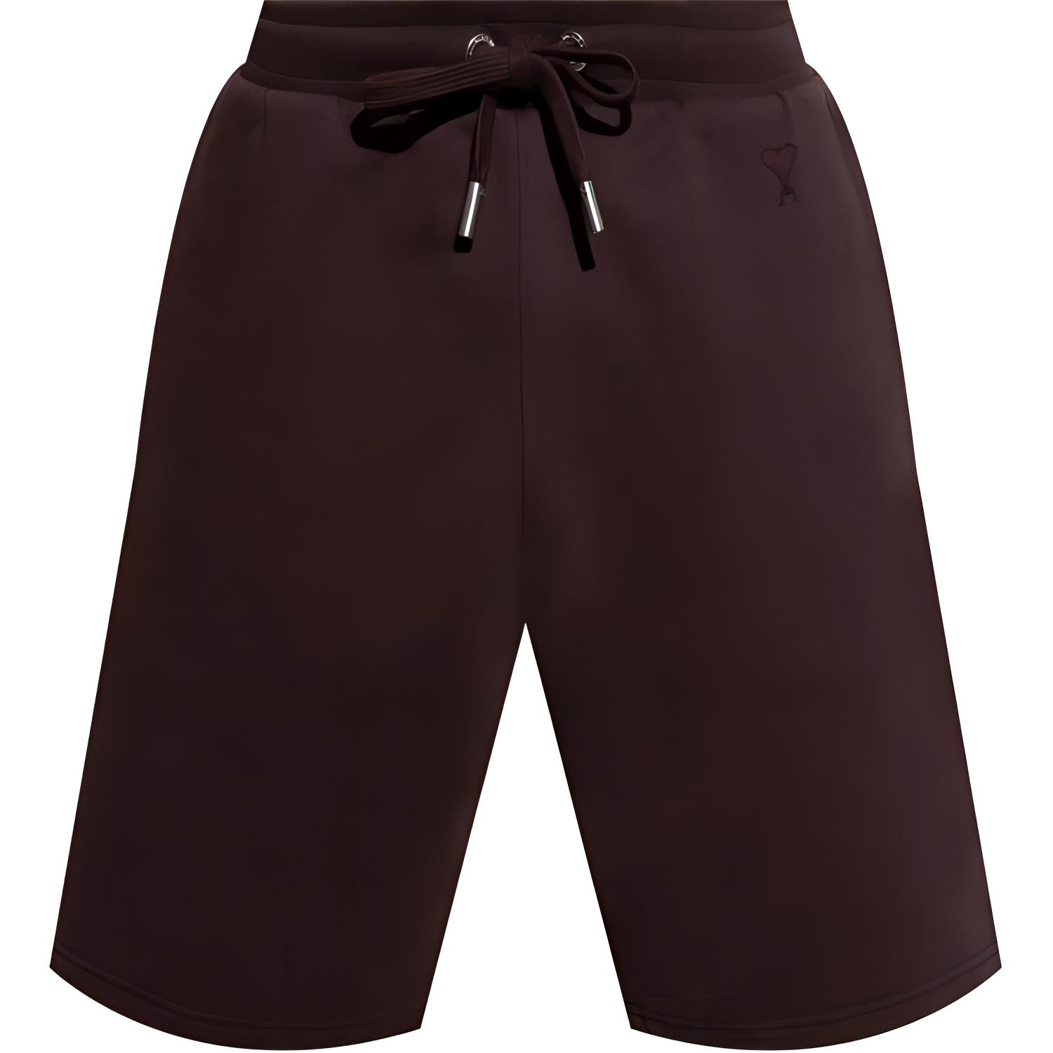 

Ami Paris Ami De Coeur вышитые шорты на шнурке AMIPARIS, коричневый