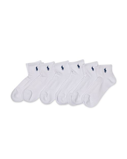 

Мягкие носки Quarter Crew, упаковка из 6 шт. Ralph Lauren, цвет White