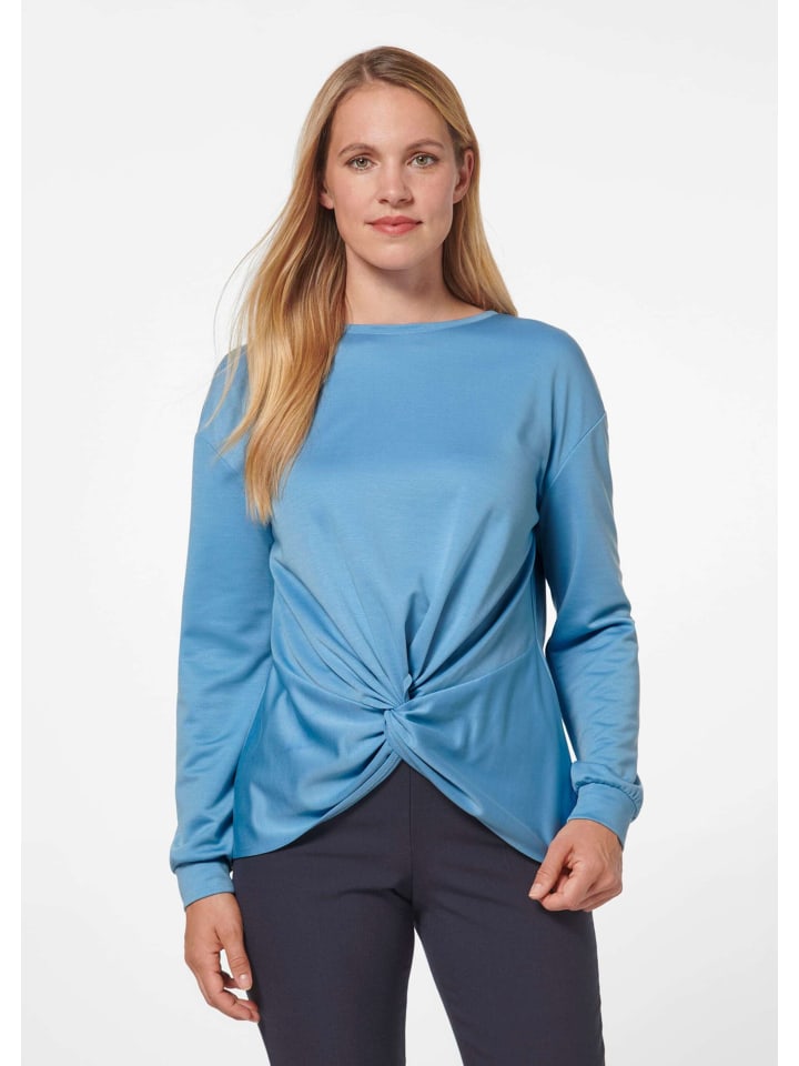 

MADELEINE Толстовка с узлом и драпировкой, цвета тихоокеанского синего