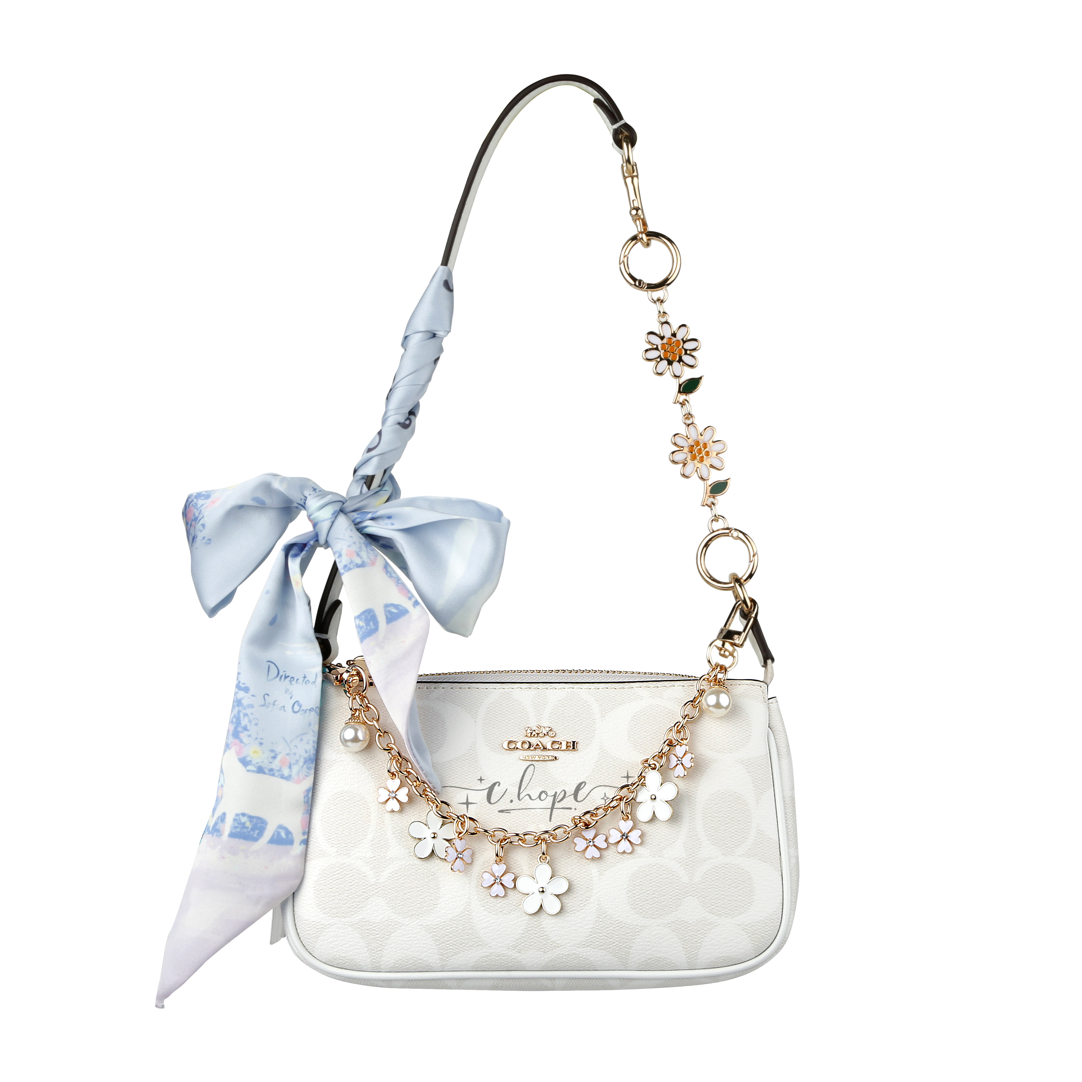 

COACH Сумка из искусственной кожи, Blue Silk Scarf/Box