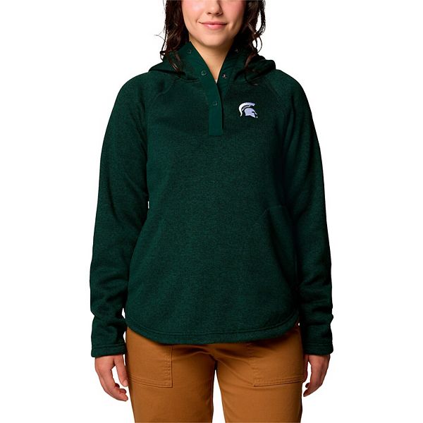 

Женский свитшот Michigan State Spartans с капюшоном и флисовой подкладкой, зеленый Columbia