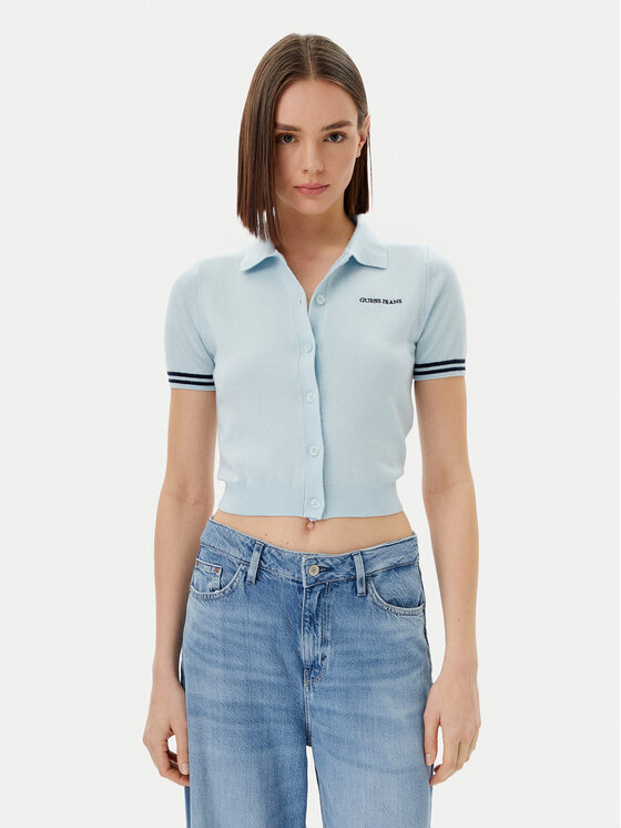 

Кардиган обычного кроя W5GR03 Z3HO2 Guess Jeans, голубой