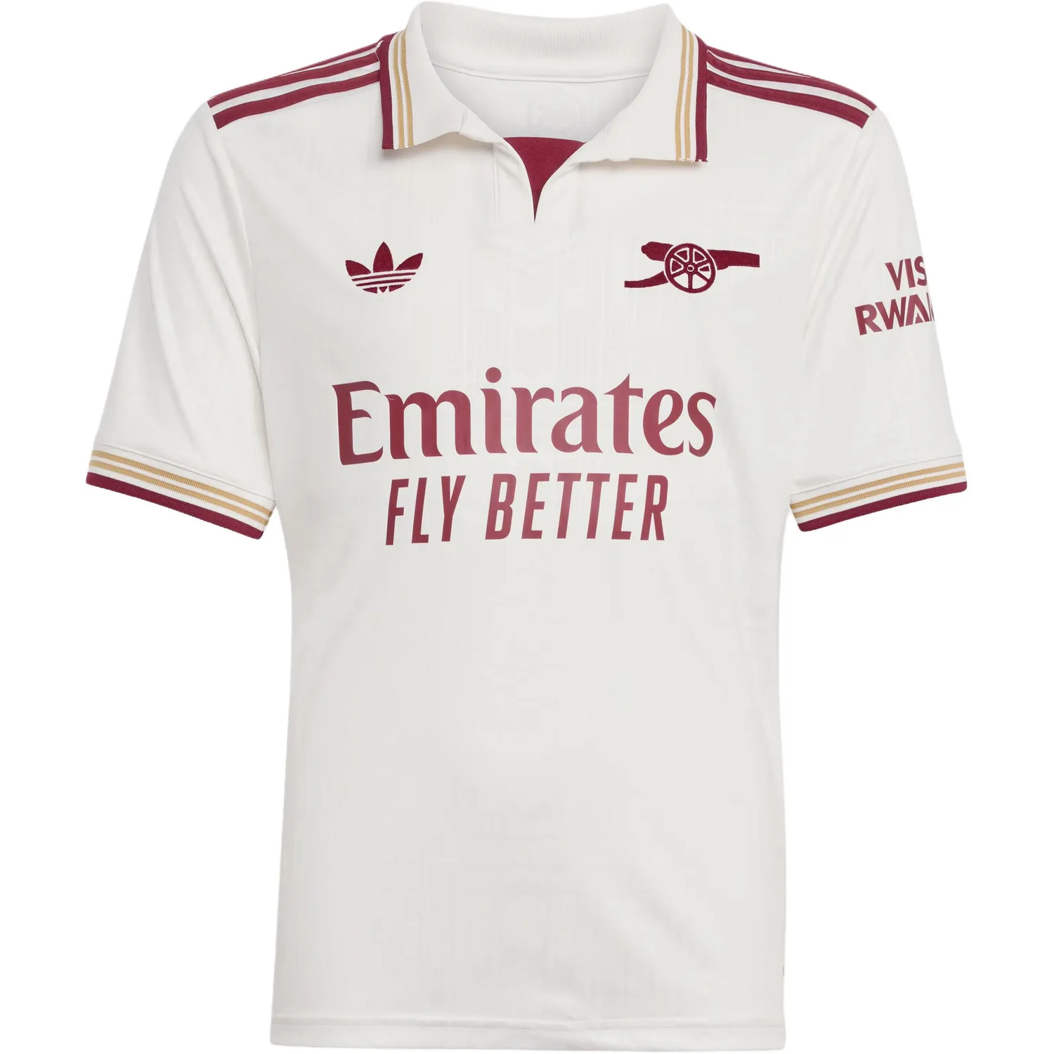 Детская футболка быстросохнущая SS25 ARSENAL 25/26 THIRD JERSEY Adidas Originals, White/Preppy Red