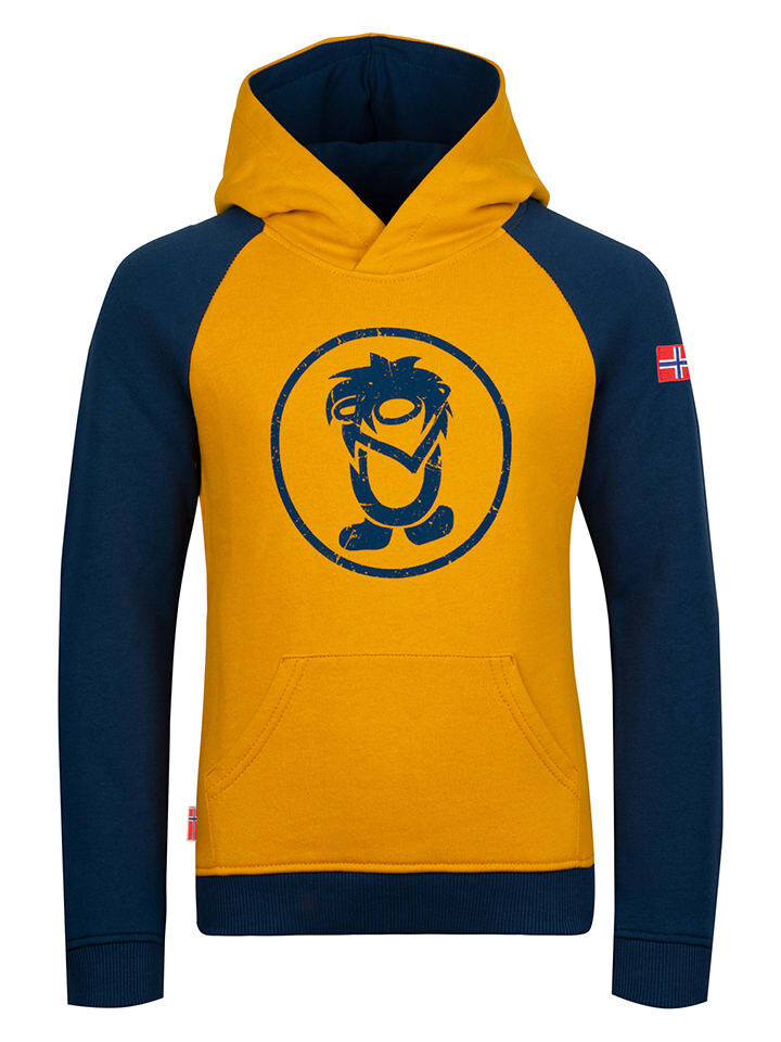 

Пуловер с капюшоном Trollkids Hoodie Stavanger, цвет Orange/Dunkelblau