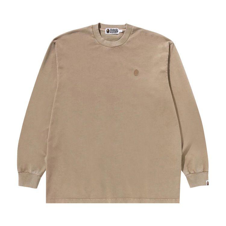 

Футболка BAPE Ape Head One Point Garment Dyed Long-Sleeve Tee, Beige