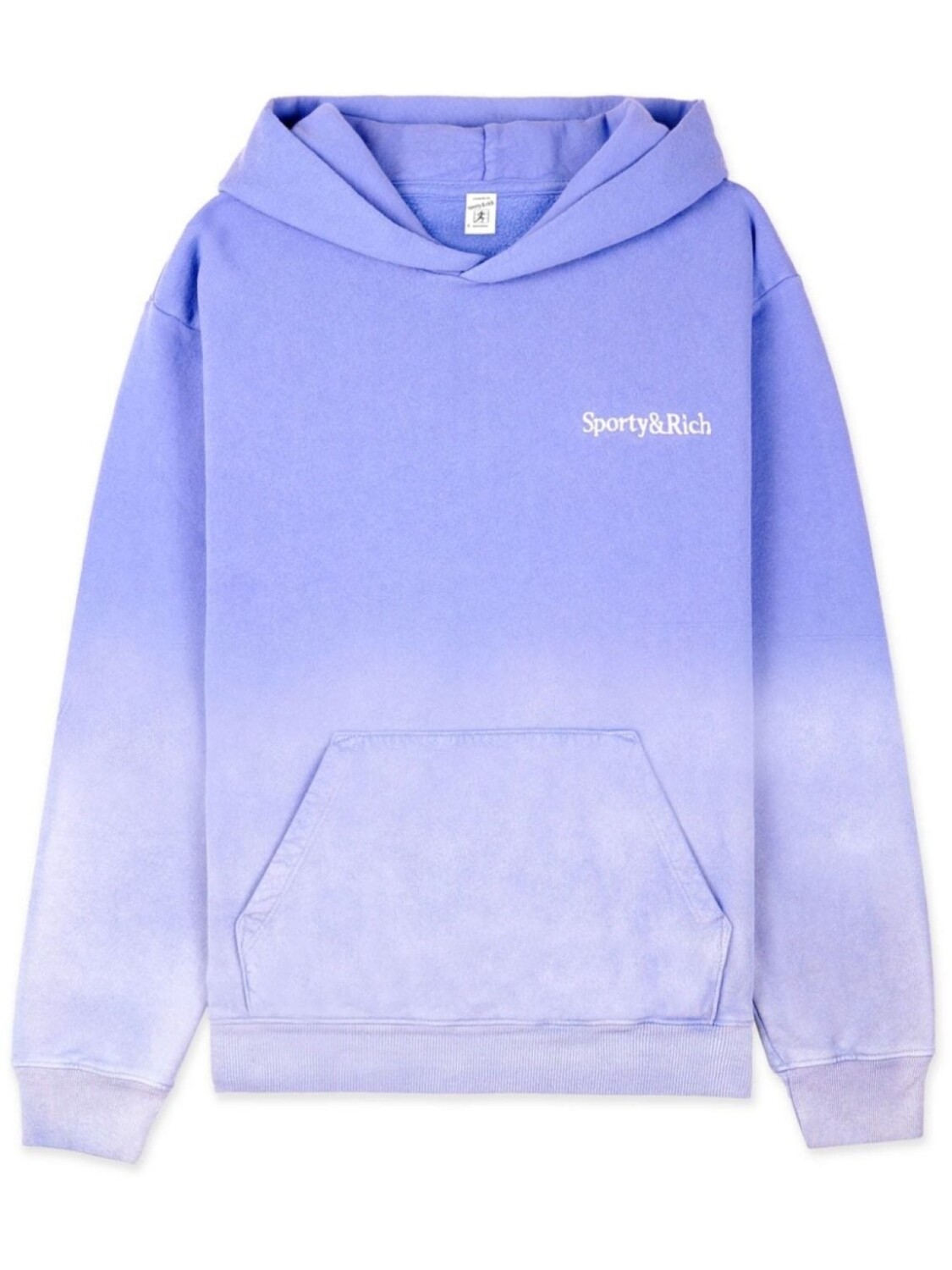 

Sporty & Rich толстовка с капюшоном из хлопка с вышитым логотипом Serif, синий