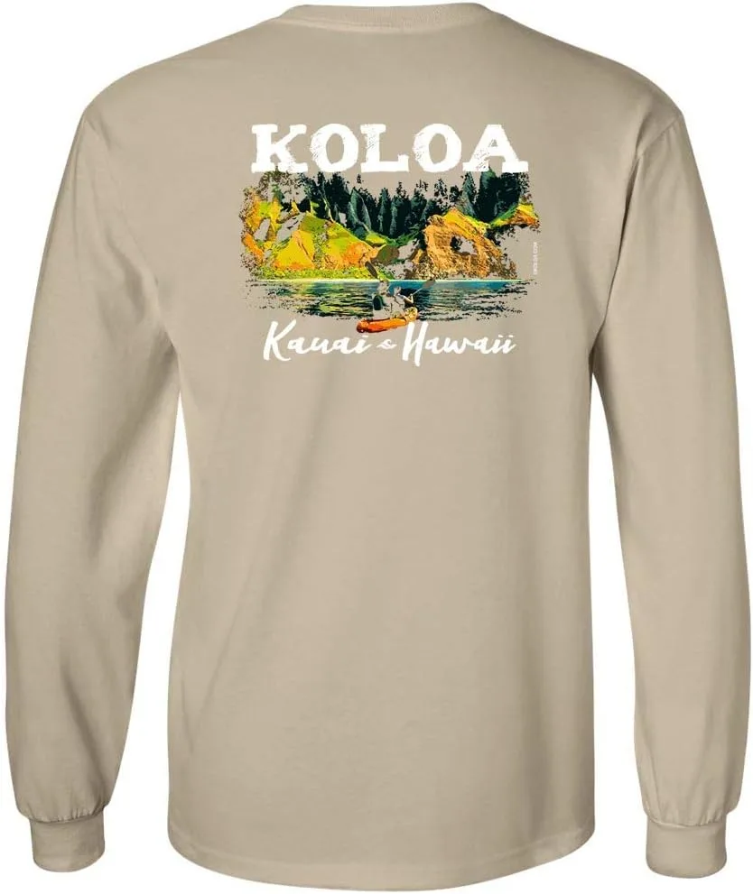 

Koloa Surf мужская футболка с длинным рукавом Kauai Coastline Classic Logo в размерах Reg, Big и Tall Koloa Surf Company