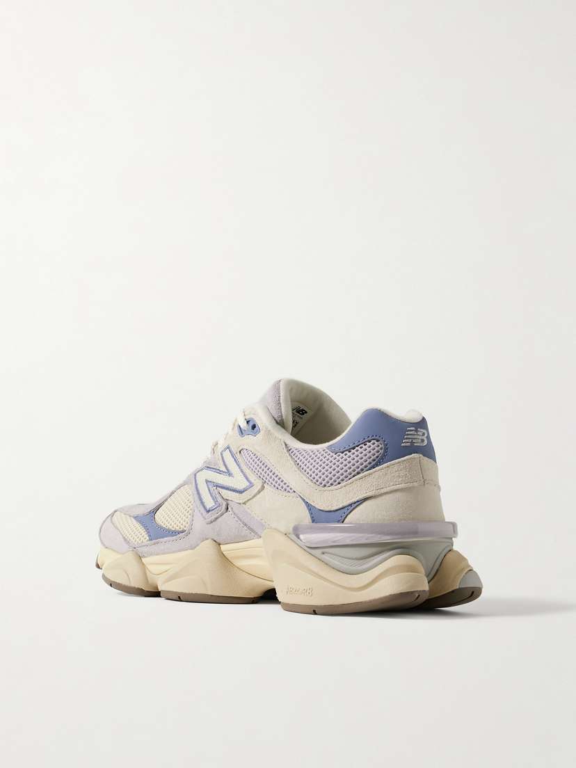 Кроссовки из замши и сетки с отделкой из резины и кожи 9060 New Balance, голубой — фото 3