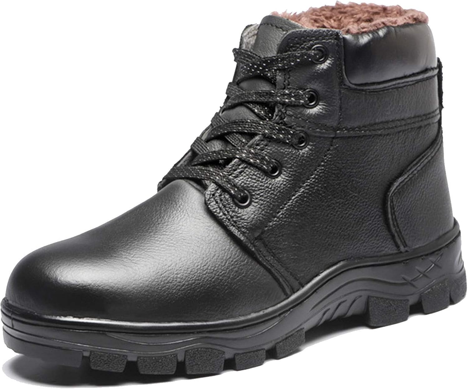 

Защитные зимние ботинки HISXUS для мужчин и женщин с стальным носком, дышащие, противоскользящие кроссовки (Цвет: коричневый, Размер: 8 US)