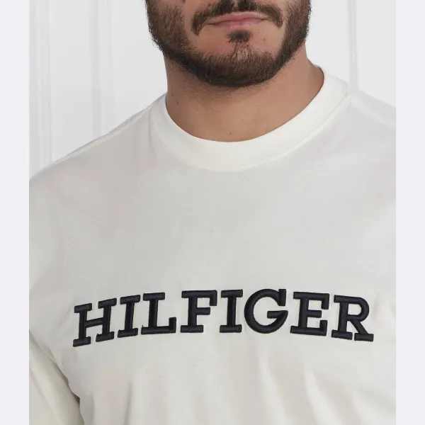 Футболка свободного кроя с монотипией и вышивкой Tommy Hilfiger, белый — фото 2