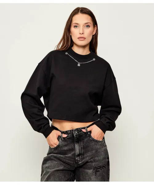

Толстовка Dannecel Cropped fit Hugo, черный