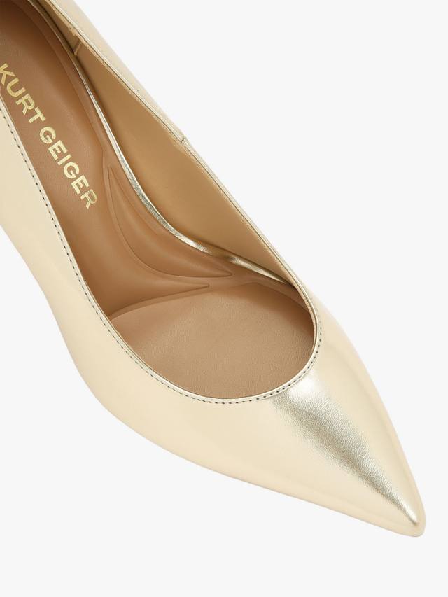 Туфли-лодочки Nala на шпильке с острым носом KG Kurt Geiger, Gold — фото 4