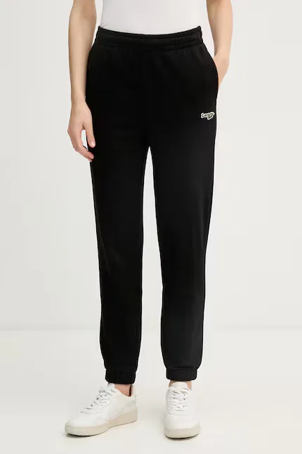 Штаны спортивные Lacoste, свободный крой, черный