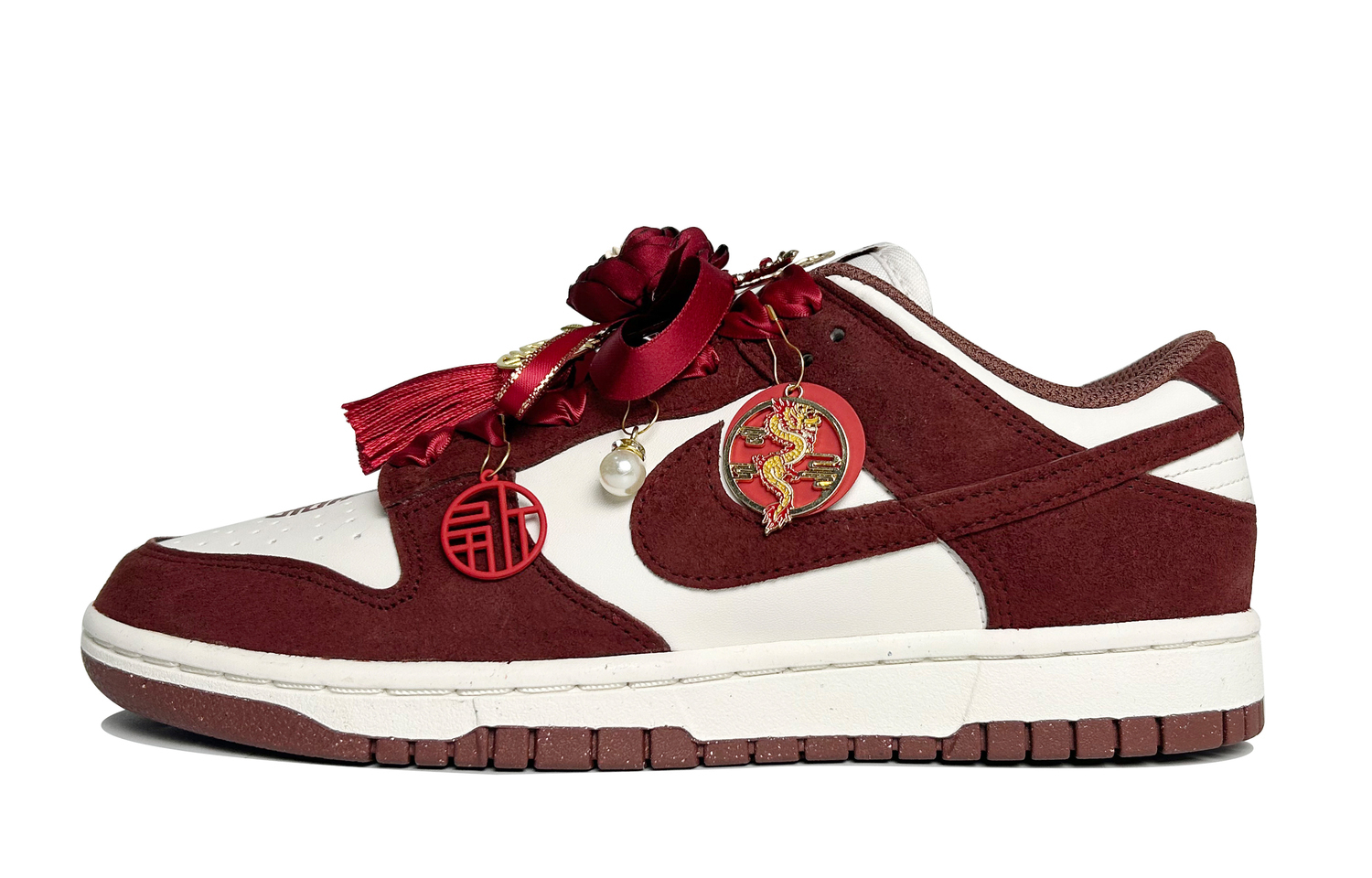 

Nike Dunk Cheerful And Joyful устойчивые к истиранию и скольжению низкие кроссовки для скейтбординга Unisex красные