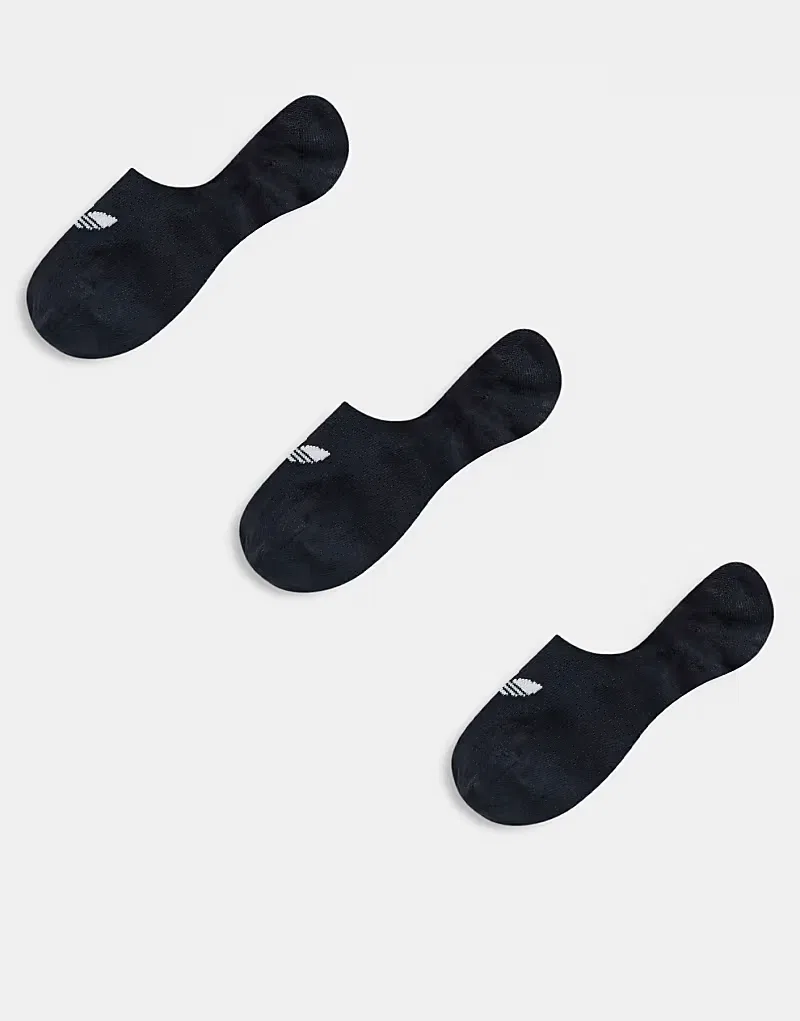 Комплект из трех пар носков-вкладышей Adidas Originals adicolor Trefoil, черный