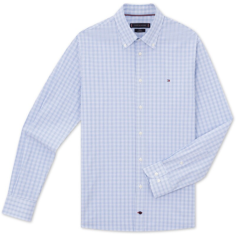 

Мужская рубашка Tommy Hilfiger, цвет Blue-green-white checkered 0N1