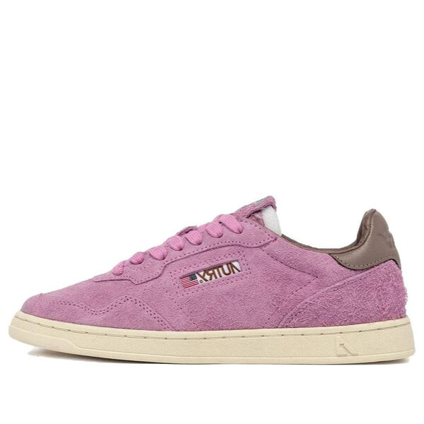 Кроссовки new flat low suede 'fuchsia and slate' Autry, фиолетовый