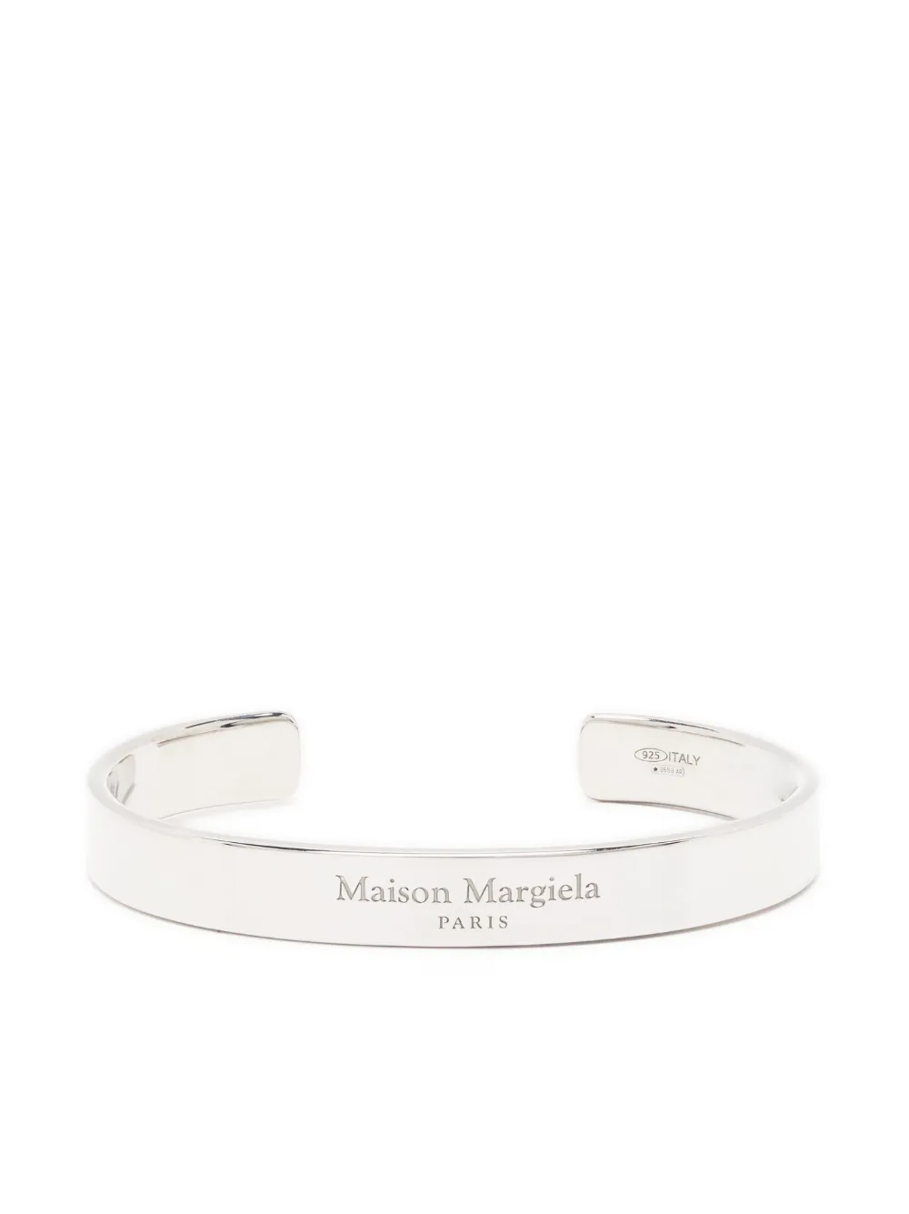 

Браслет-кафф с логотипом MAISON MARGIELA, серебяный