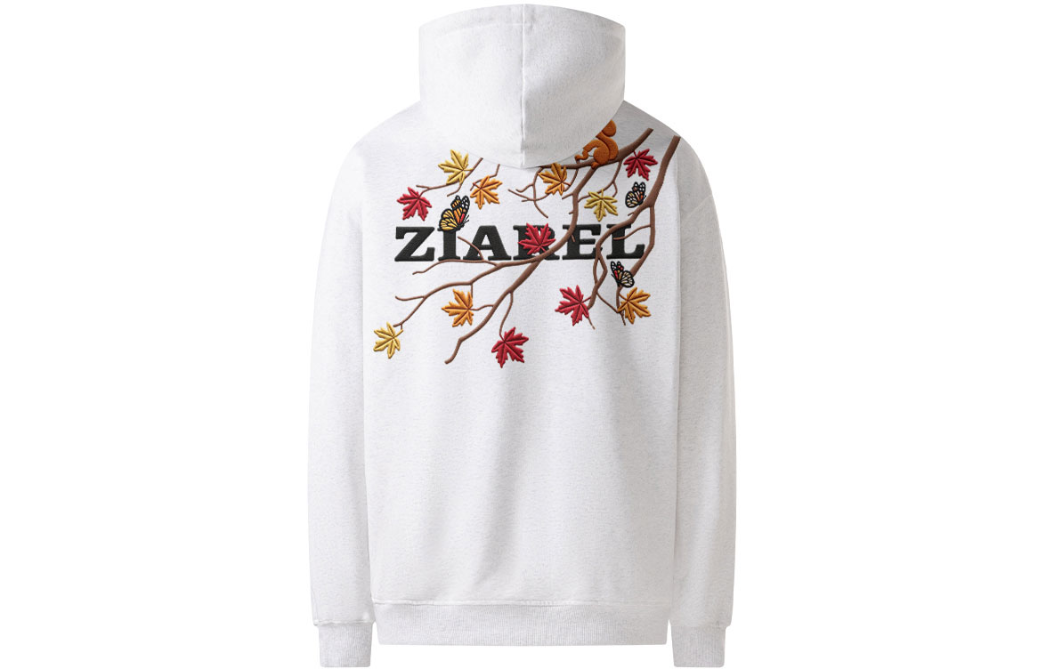 

Толстовка Unisex Hooded Moderate Regular ZIAREL, белый heather серый