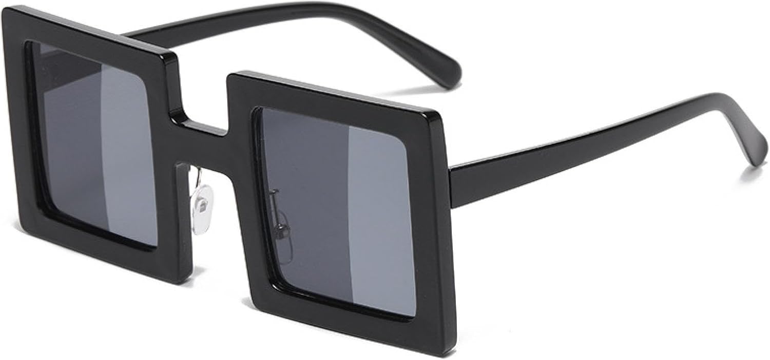 

Модные маленькие уникальные солнцезащитные очки для женщин в стиле ретро с двухцветными линзами UV400, модные очки для мужчин и активного отдыха TVTBBVV, Black Gray Silver