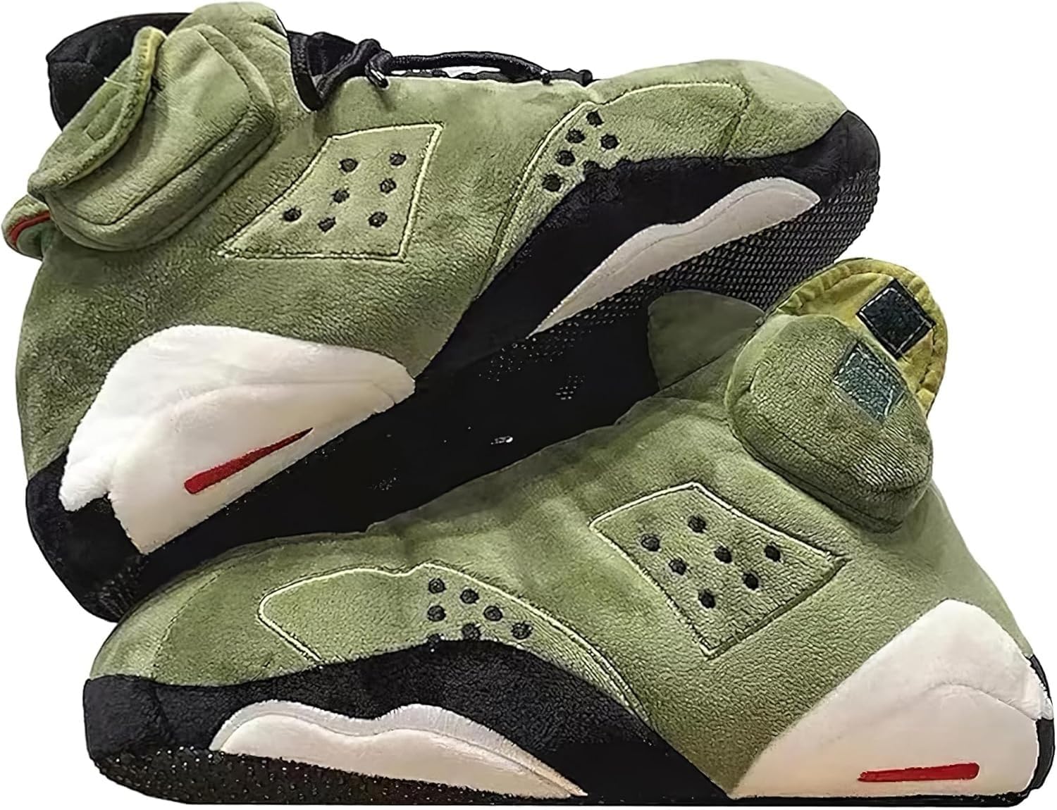 

Уютные большие плюшевые кроссовки-тапочки для мужчин и женщин, нескользящие для дома и улицы, один размер подходит большинству Dkznby, зеленый