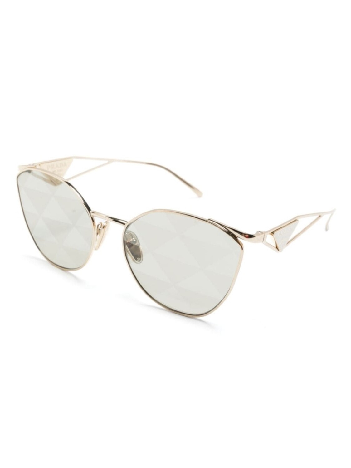 

Prada Eyewear солнцезащитные очки PR50ZS в оправе 'кошачий глаз', золотой