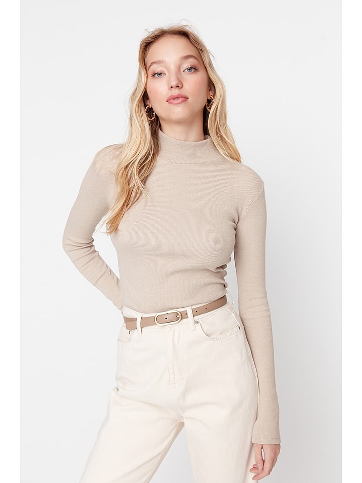 

Пуловер trendyol Rollkragenpullover, бежевый