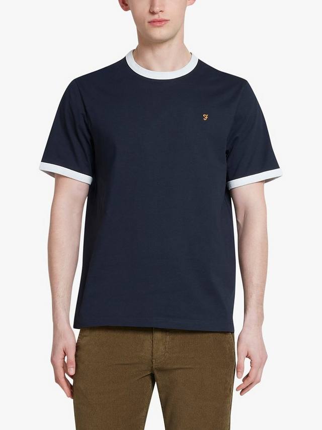

Футболка groves ringer с коротким рукавом Farah, цвет True Navy