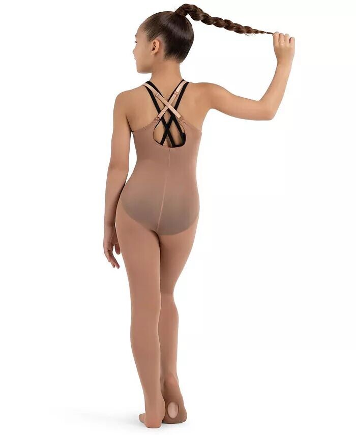 

Ультрамягкие трансформируемые боди для девочек Capezio, бежевый