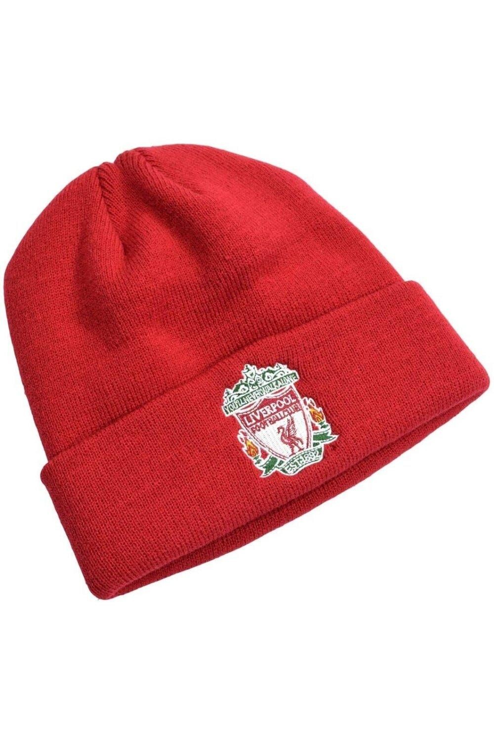

Вязаная шапка с отворотом с гербом Liverpool FC, красный