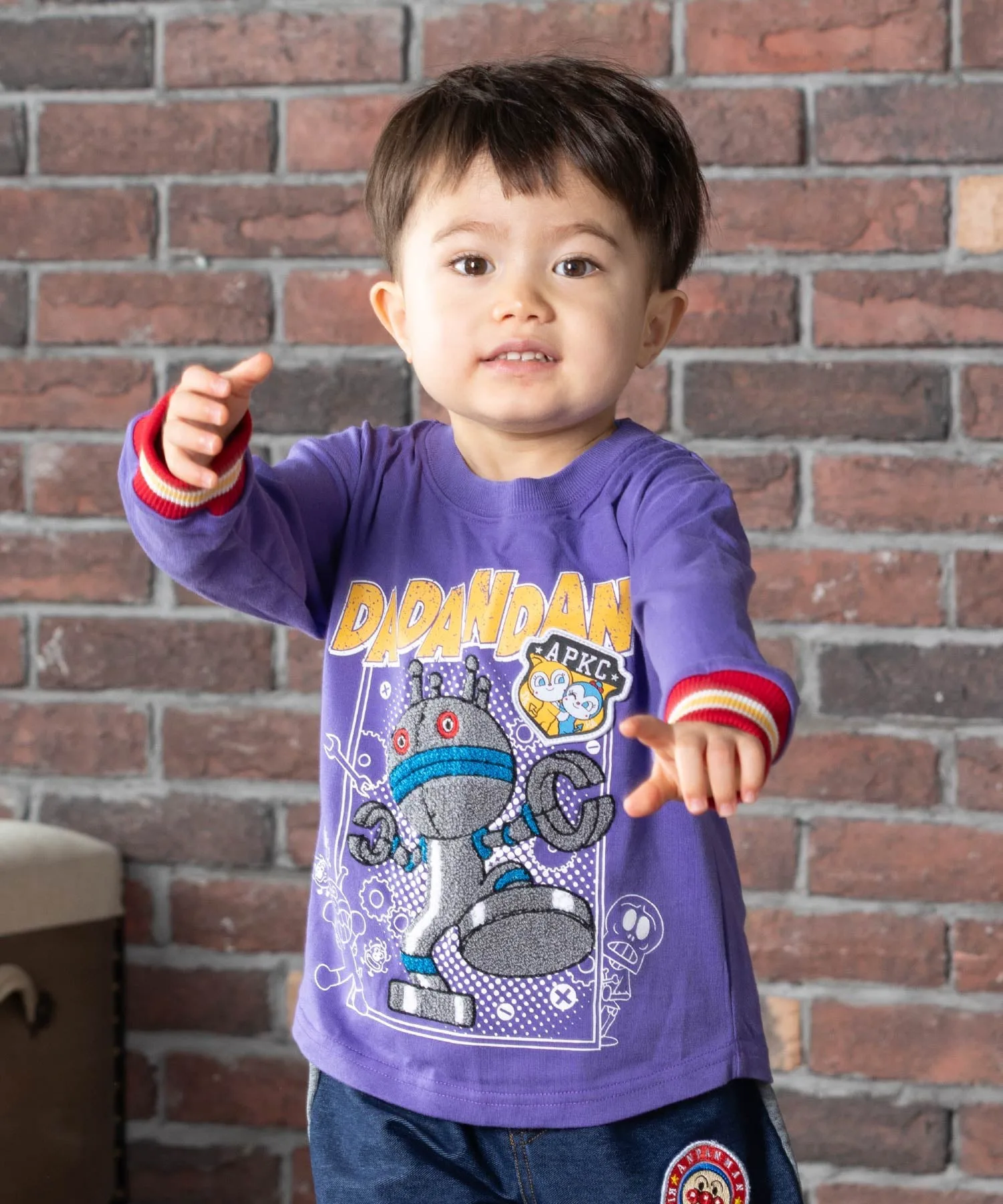 Детская коллекция ANPANMAN/(K) Футболка с длинными рукавами Dadandan Sagara с вышивкой Anpanman Kids Collection, purple