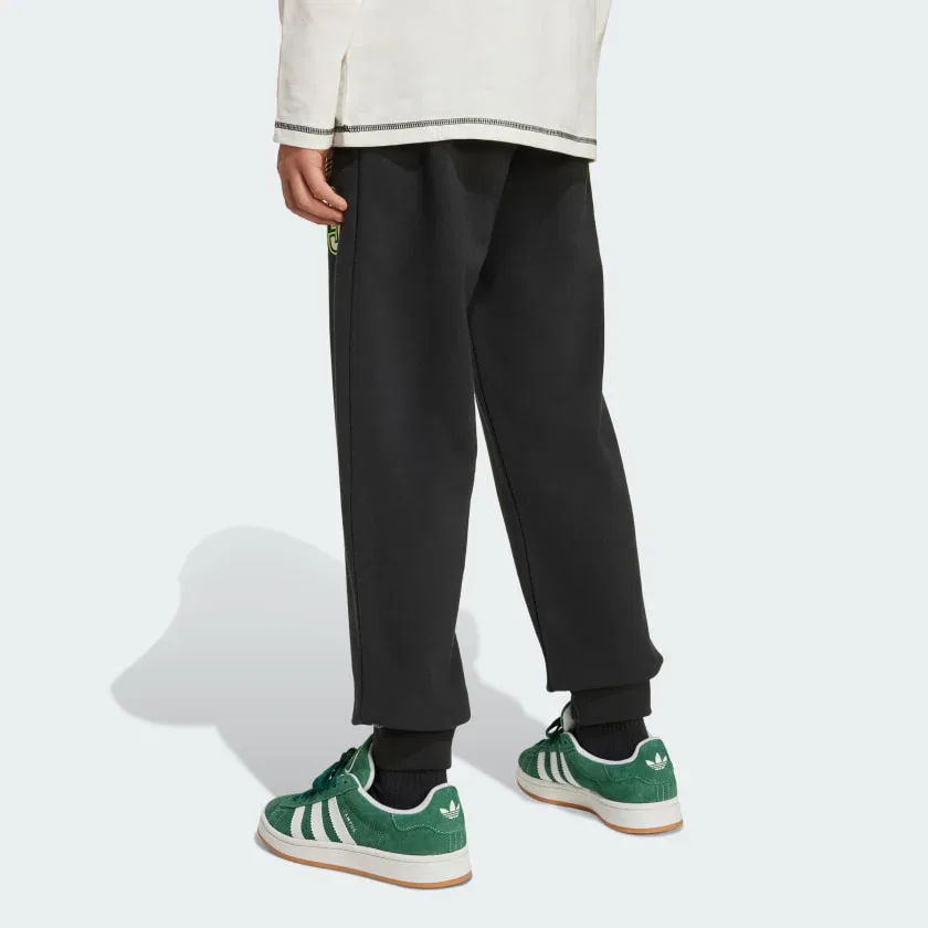 Детские спортивные штаны adidas с логотипом для детей, черный — фото 3