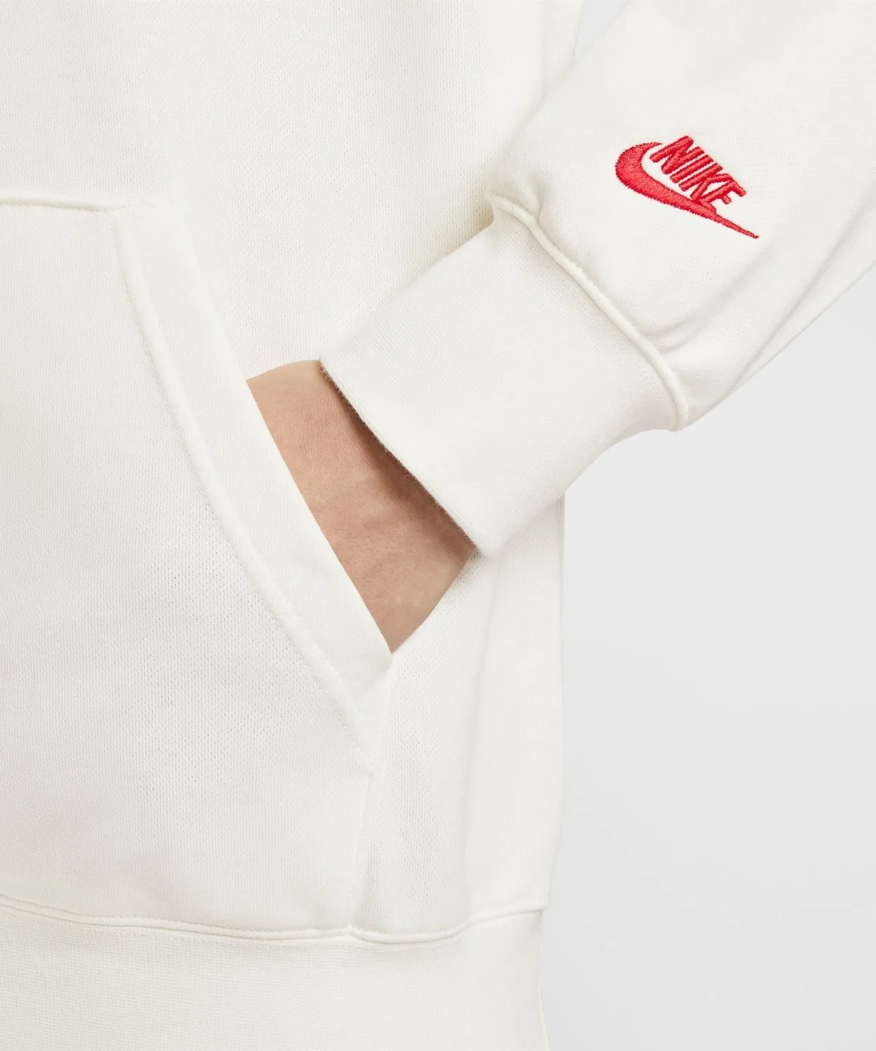 Толстовка Nike Club FT HDY JDI, серая — фото 4