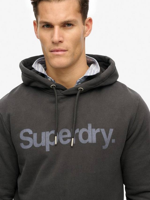 Толстовка с логотипом cotton core city hoodie Superdry, цвет Washed Black — фото 4