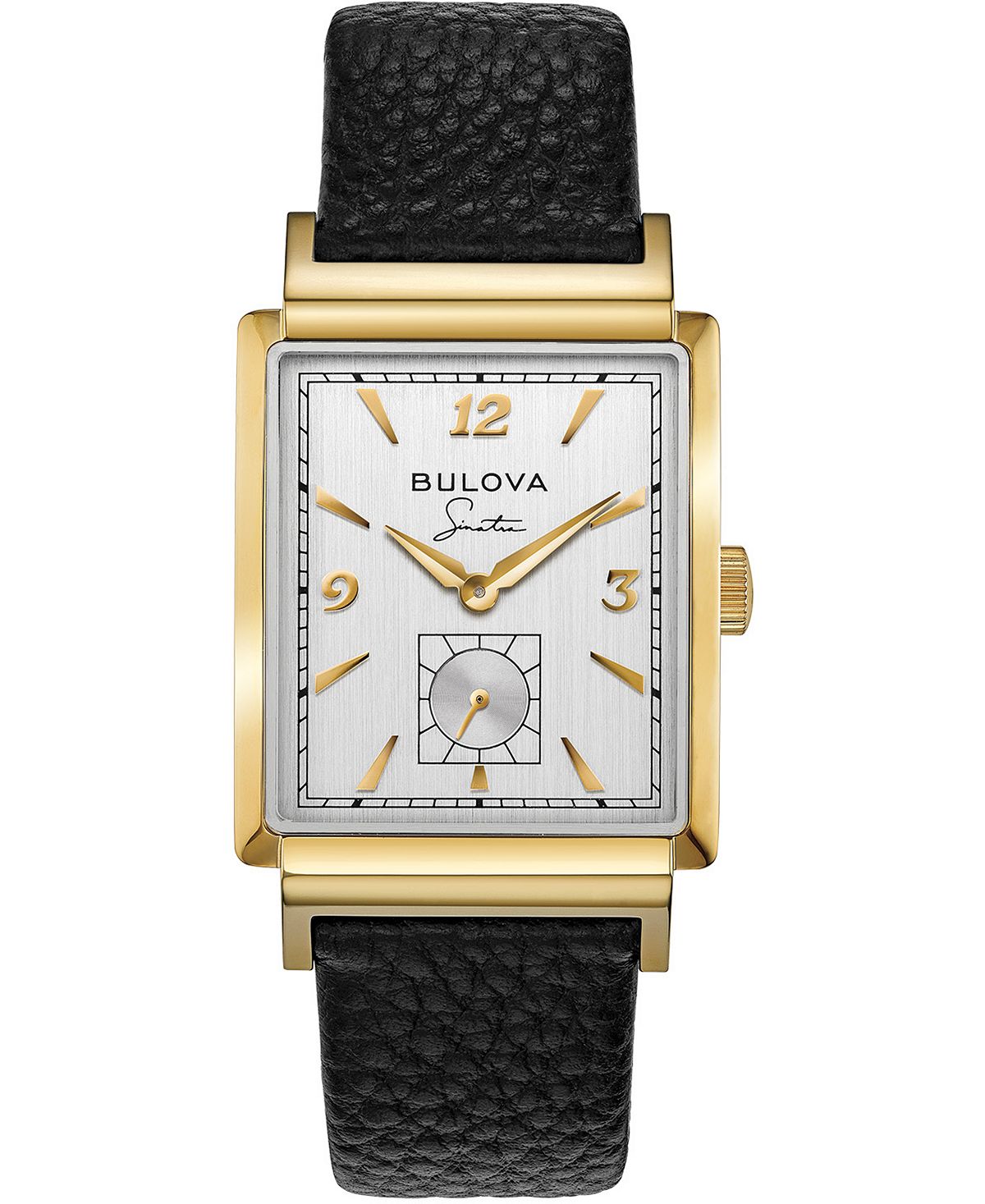 

Мужские часы Frank Sinatra My Way с черным кожаным ремешком, 29,5 x 47 мм Bulova