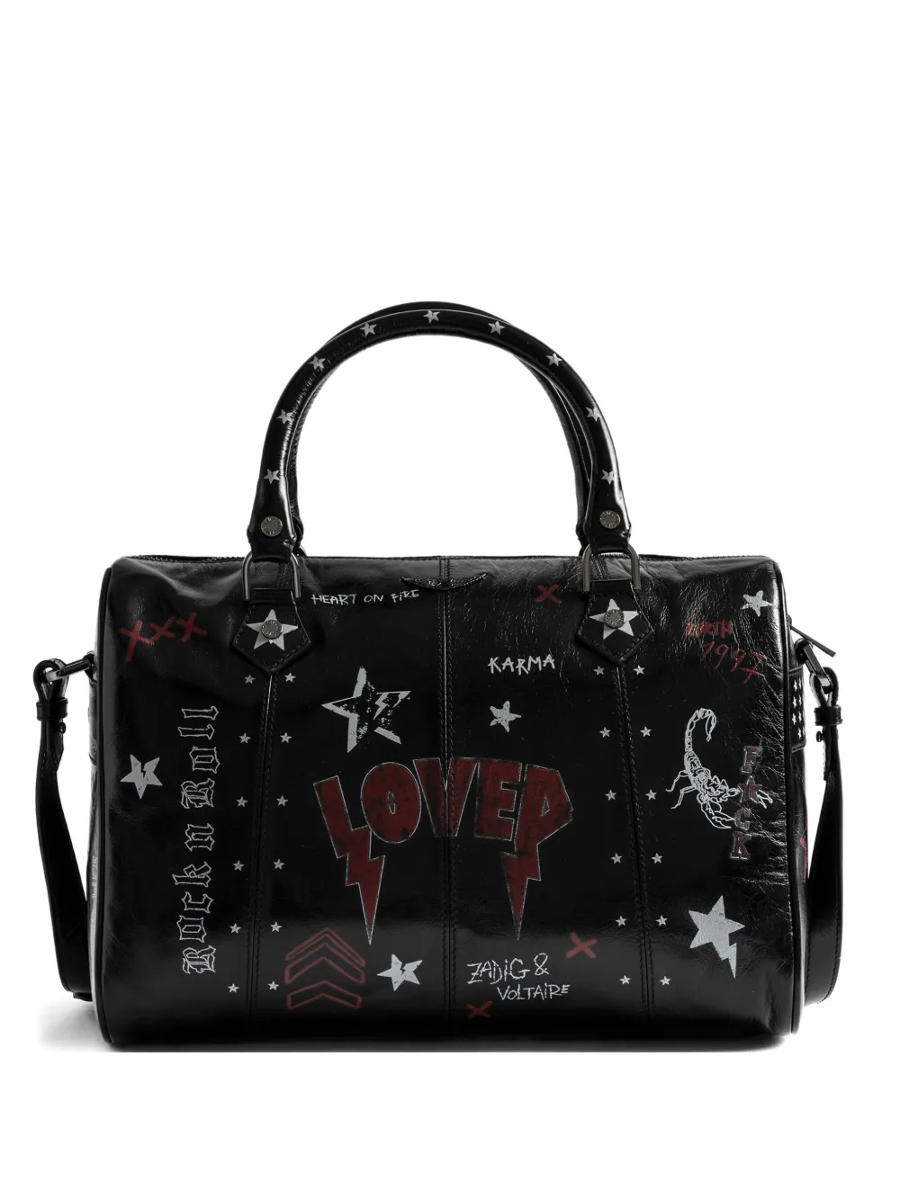 

Сумка-тоут Sunny Mood Punk с принтом Zadig&Voltaire, черный