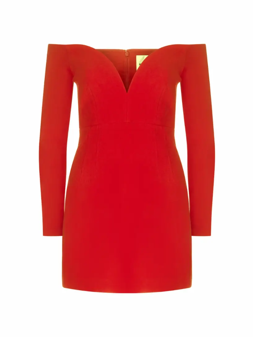 

Шерстяное платье мини Roland Mouret, красный