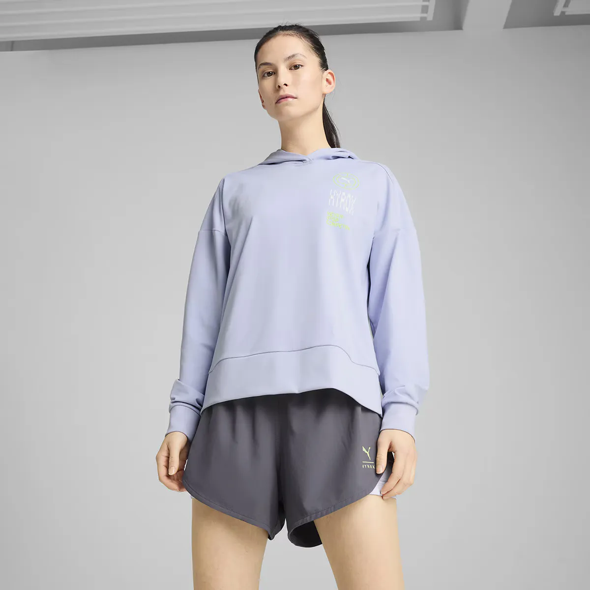 

Женская толстовка с капюшоном W PUMA x HYROX Cloudspun Puma, синий