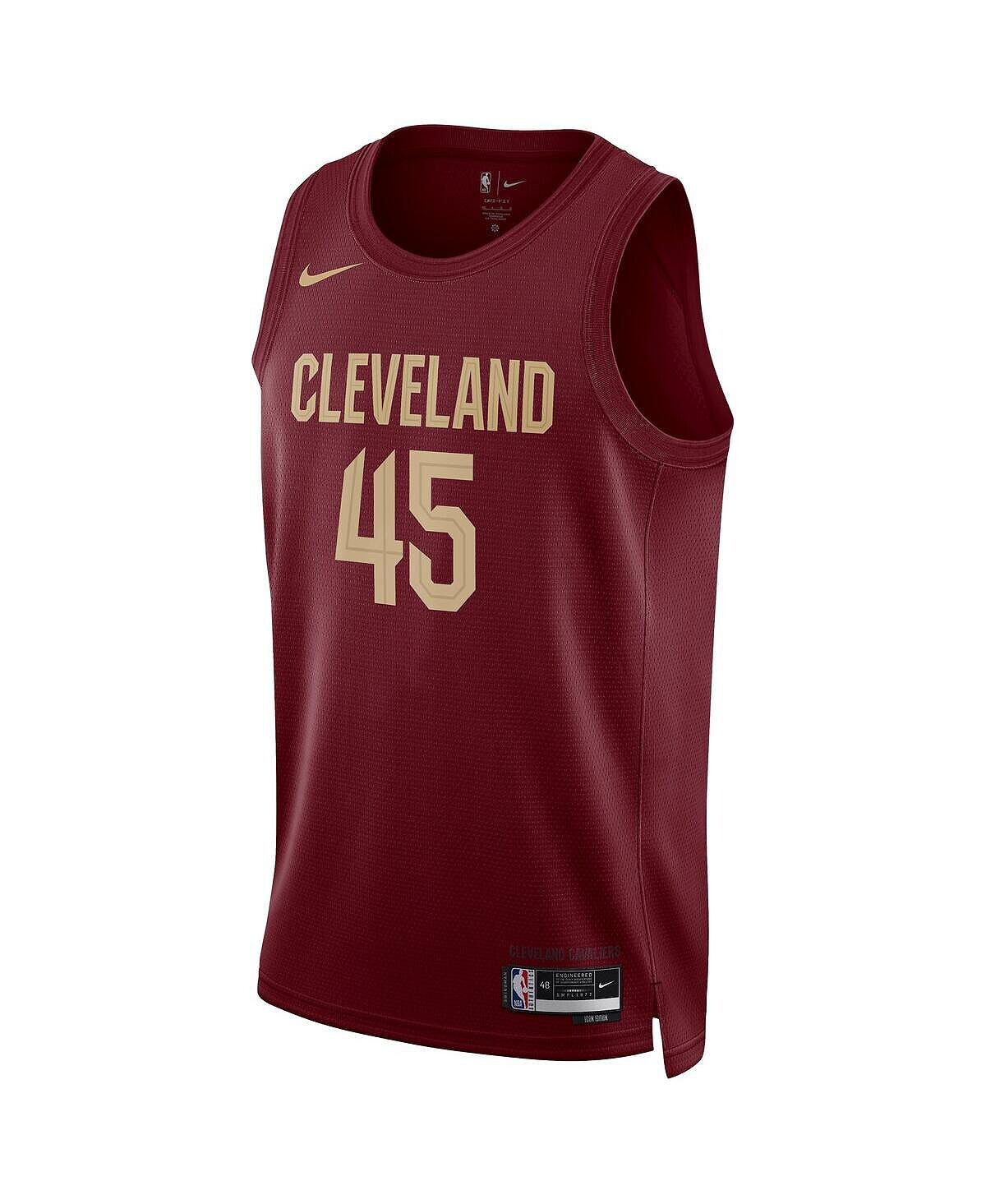Мужская и женская майка Donovan Mitchell Burgundy Cleveland Cavaliers 2022/23 Swingman — Icon Edition Nike — фото 3